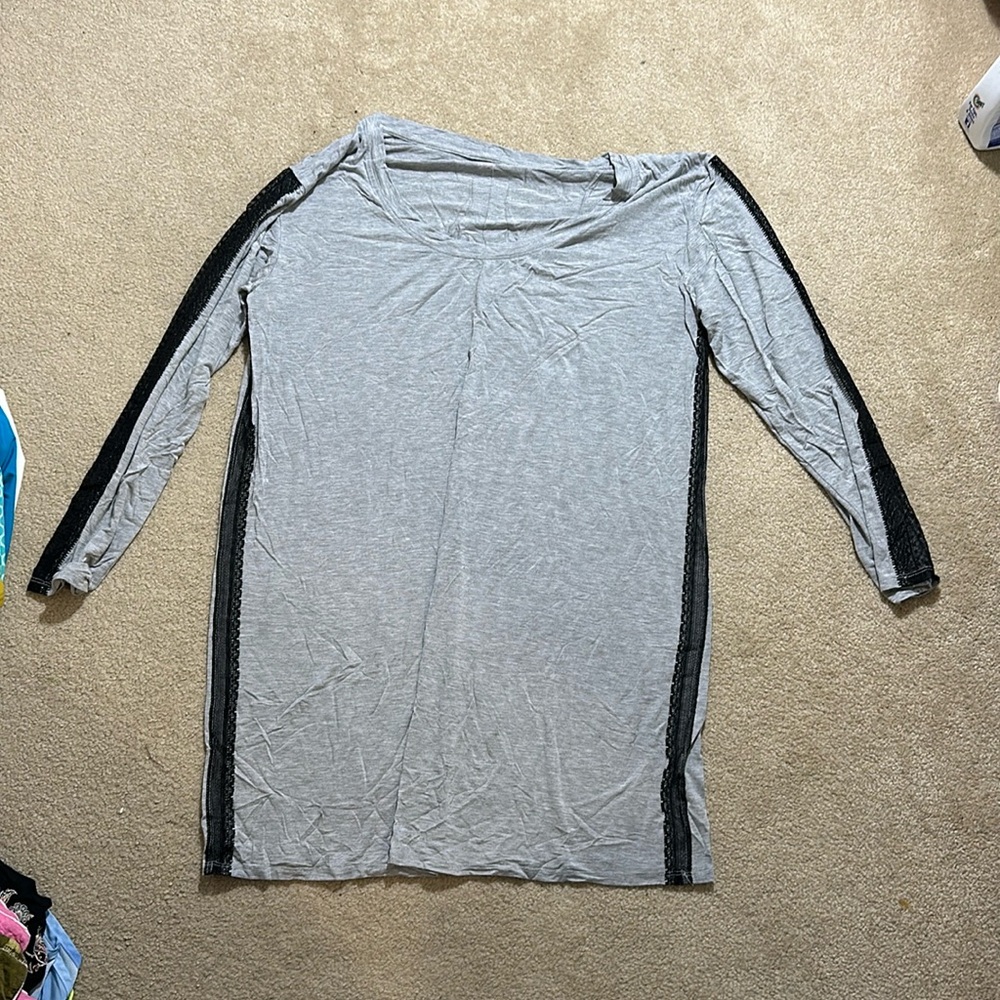 Victoria Secret Gray Long Sleeve Sleep Top